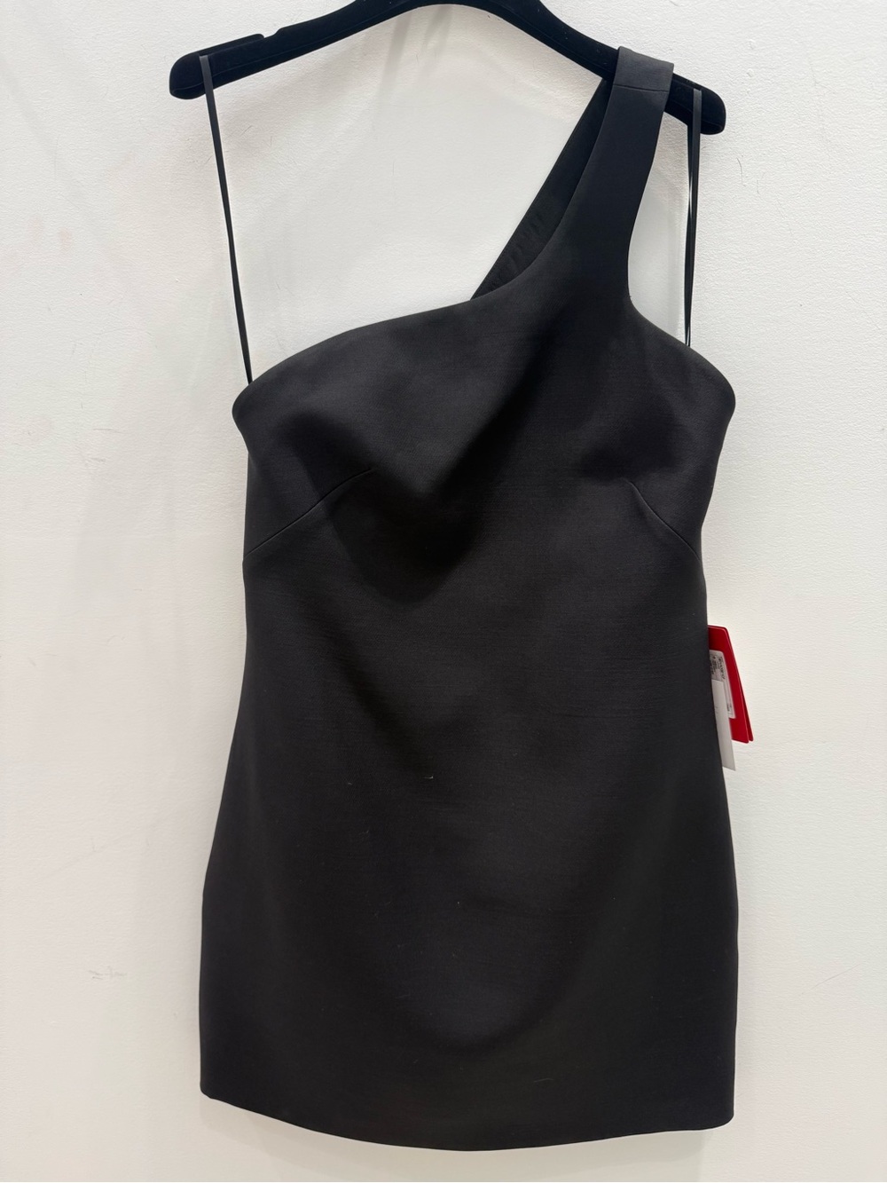 Valentino Garavani Black One-Shoulder Backless Mini Dress